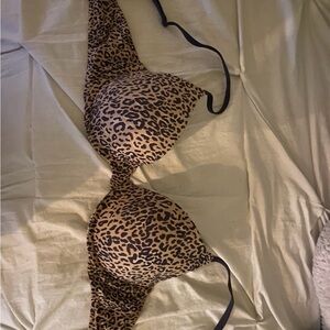 Victoria's Secret Leopard Print Bra - Black and Tan
